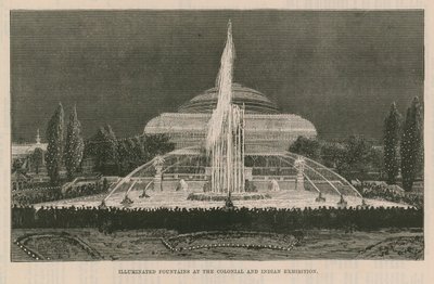 Fuentes iluminadas en la Exposición Colonial e India de English School