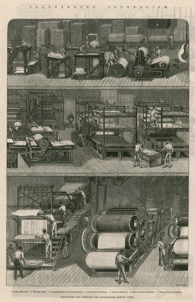Periodismo Ilustrado: Maquinaria para imprimir el Illustrated London News de English School