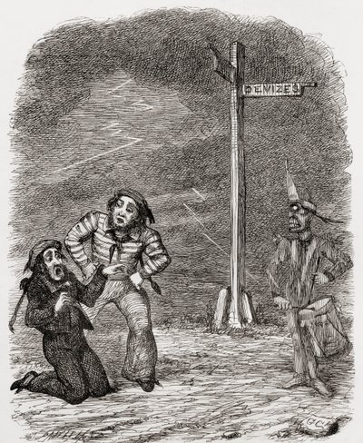 Ilustración después de George Cruikshank para el poema 