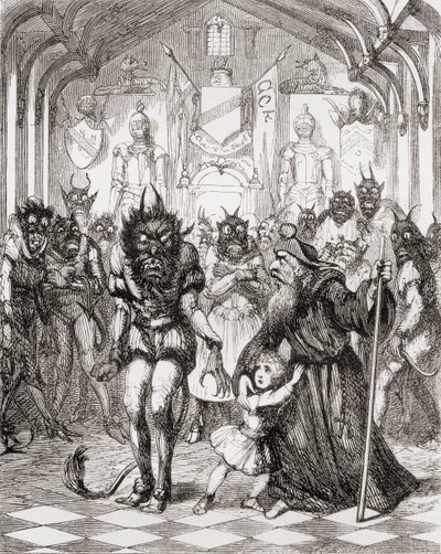 Ilustración después de George Cruikshank para el poema 