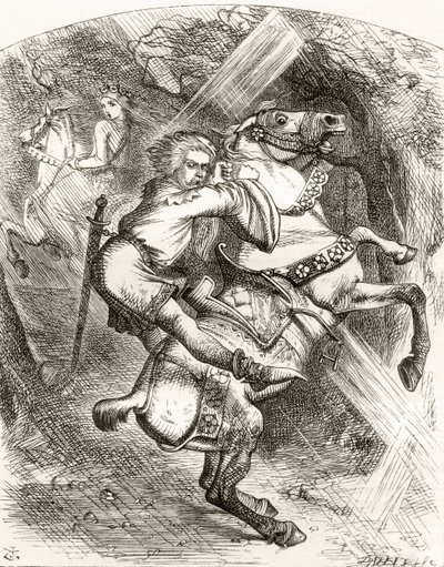 Ilustración después de J. Tenniel para el poema 