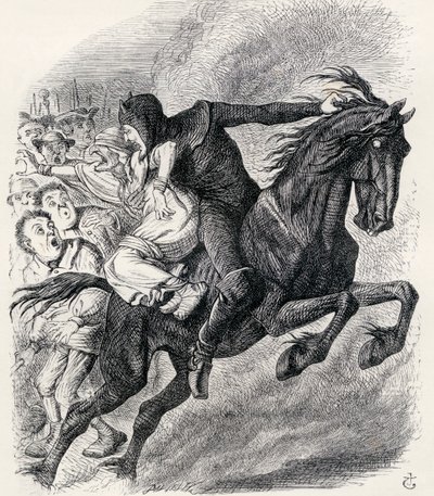 Ilustración después de J. Tenniel para el poema 