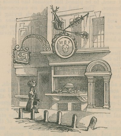 Ilustración que muestra el frente de una tienda de English School