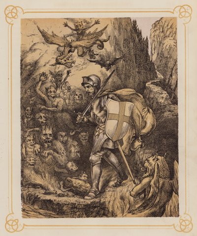 Ilustración para El progreso del peregrino de Bunyan (litografía) de English School