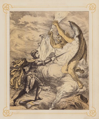 Ilustración para El progreso del peregrino de Bunyan (litografía) de English School