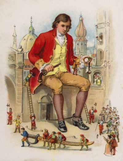Ilustración para Los viajes de Gulliver de English School