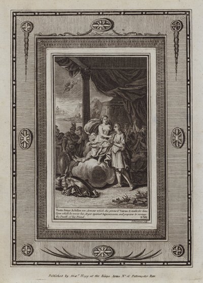 Ilustración de la Ilíada de Homero (grabado) de English School