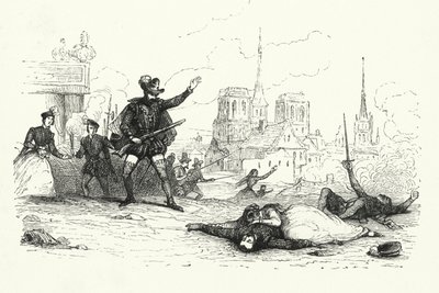 Ilustración para Los Hugonotes de Giacomo Meyerbeer (grabado) de English School