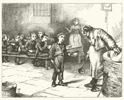 Ilustración para Oliver Twist (grabado) de English School