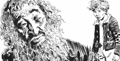 Ilustración para Oliver Twist de Charles Dickens (tinta y pluma) de English School