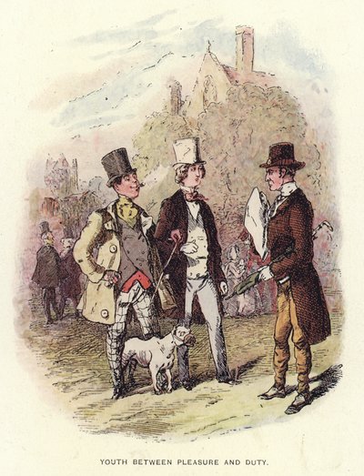 Ilustración para Pendennis de Thackeray de English School