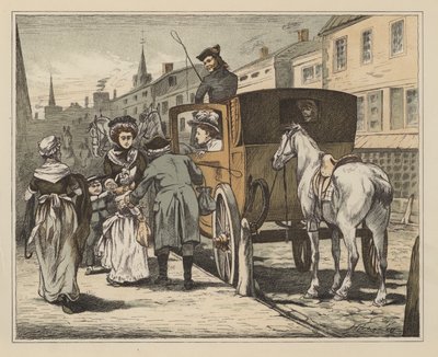 Ilustración para La Historia Divertida de John Gilpin de William Cowper de English School