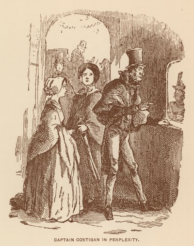 Ilustración para La historia de Pendennis de Thackeray (litografía) de English School