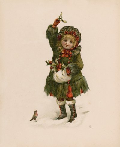 Ilustración de El lenguaje de las flores (cromolito) de English School