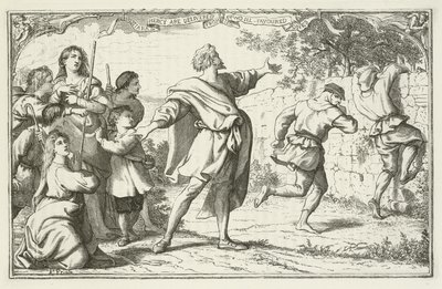 Ilustración para El progreso del peregrino de John Bunyan de English School