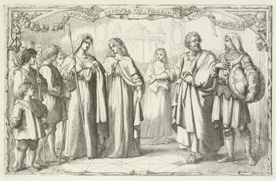 Ilustración para El progreso del peregrino de John Bunyan de English School