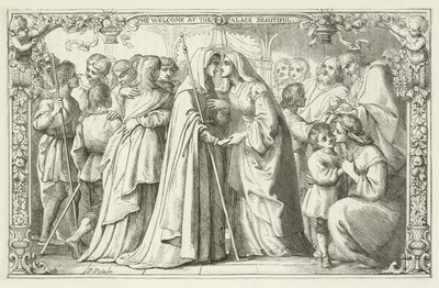 Ilustración para El progreso del peregrino de John Bunyan de English School
