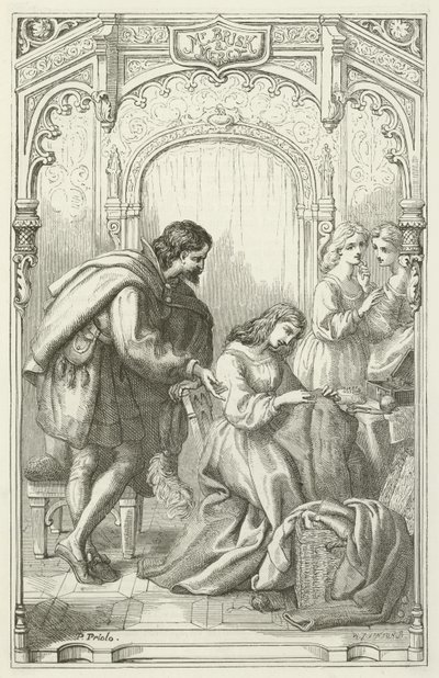 Ilustración para El progreso del peregrino de John Bunyan de English School