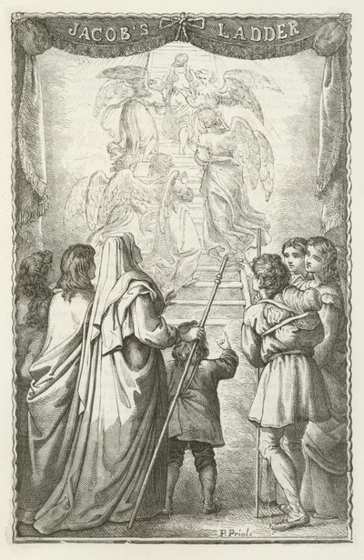 Ilustración para El progreso del peregrino de John Bunyan de English School