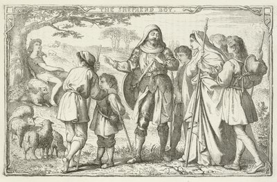 Ilustración para El progreso del peregrino de John Bunyan de English School