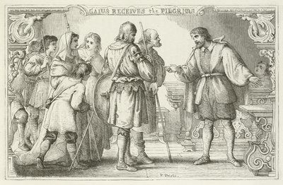 Ilustración para El progreso del peregrino de John Bunyan de English School