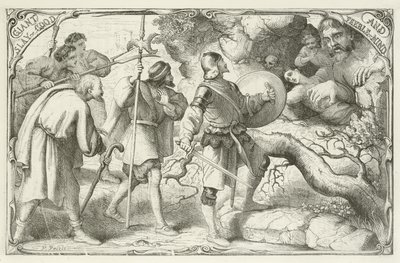 Ilustración para El progreso del peregrino de John Bunyan de English School