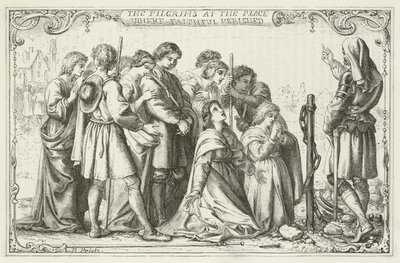 Ilustración para El progreso del peregrino de John Bunyan de English School
