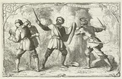Ilustración para El progreso del peregrino de John Bunyan de English School