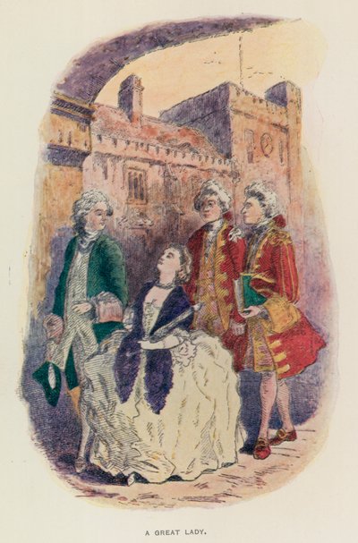 Ilustración para The Virginians de Thackeray (litografía) de English School
