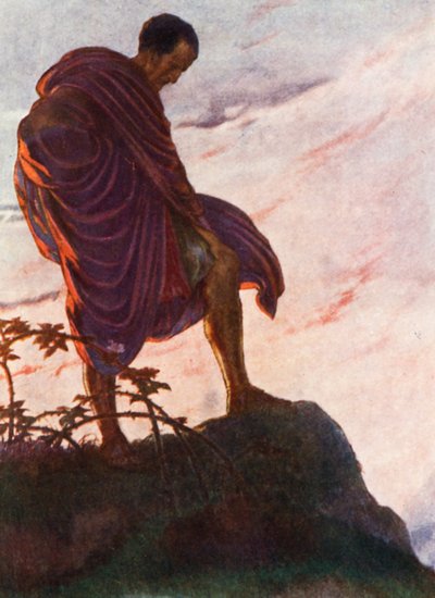 Ilustración para relatos de la Historia romana (litografía en color) de English School