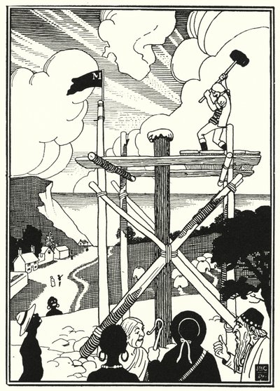 Ilustración para Las Aventuras del Barón Munchausen (grabado) de English School