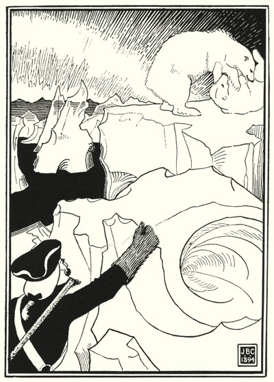 Ilustración para Las Aventuras del Barón Munchausen (grabado) de English School