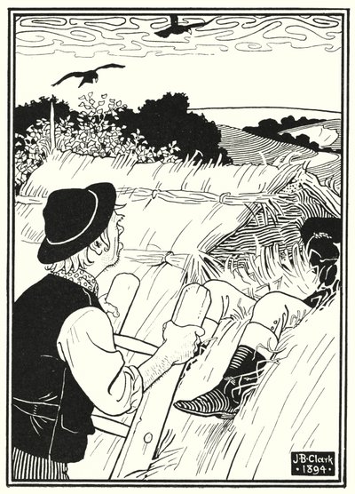 Ilustración de las Aventuras del Barón Munchausen (grabado) de English School