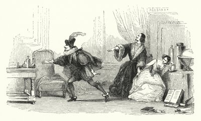 Ilustración para el ballet Le Diable boiteux, o El diablo en dos palos (grabado) de English School