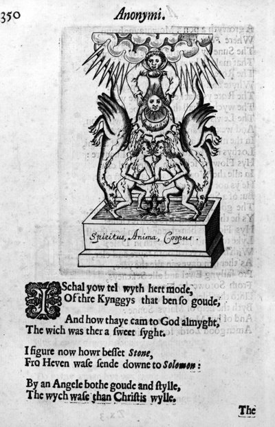 Ilustración del Theatrum Chemicum Britannicum de Elias Ashmole, publicado por primera vez en 1652 de English School