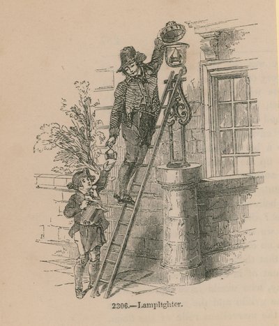 Ilustración de un farolero de English School