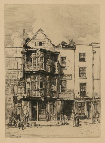 Ilustración de la Casa de Sir Paul Pindar de English School