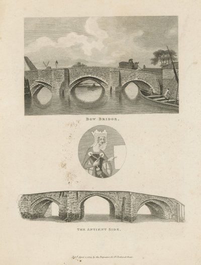 Ilustraciones que representan el Puente Bow de English School