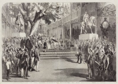 Inauguración del Edificio de la Gran Exposición, por Su Majestad de English School