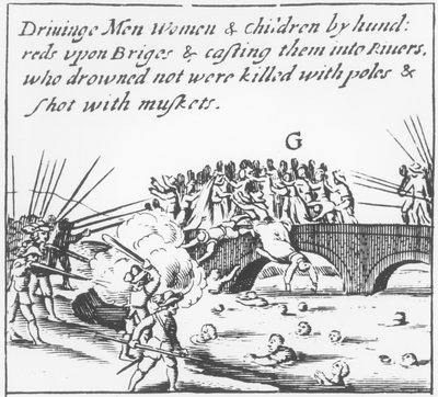 Incidente durante la rebelión de Tyrone en Portadown, en 1641-42 de English School