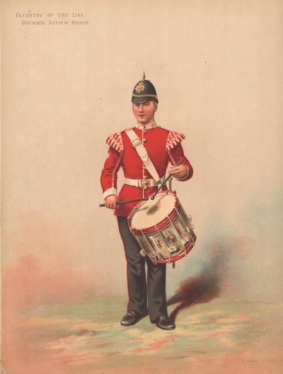 Infantería de Línea, Tamborilero, Orden de Revista de English School