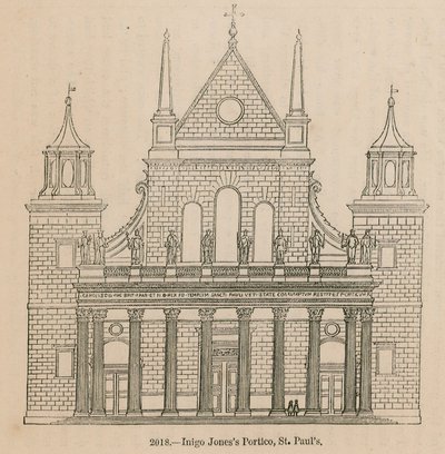 Pórtico de Inigo Jones, Catedral de San Pablo, Londres de English School