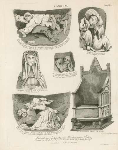Antigüedades interesantes en la Abadía de Westminster de English School