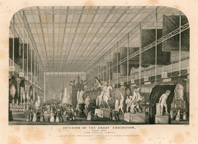 Interior mirando al oeste desde el Templo de Dante, Gran Exposición, 1851 de English School