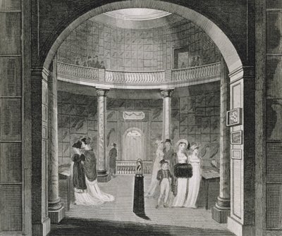 Vista interior del Museo Leverian, 1806 de English School