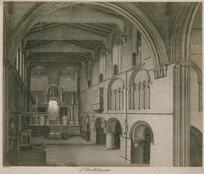Interior de la Iglesia de St Bartholomew the Great de English School
