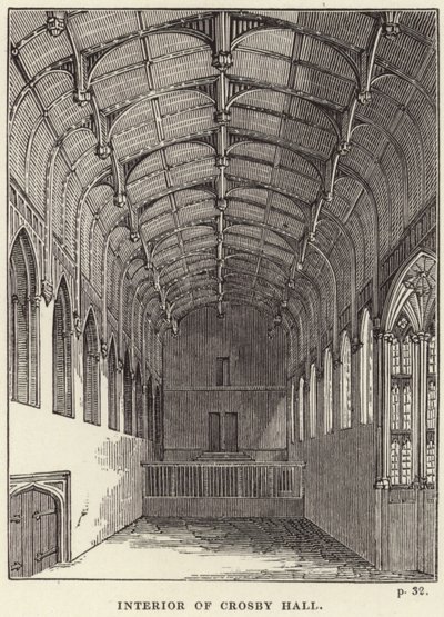 Interior de Crosby Hall en Chelsea de English School