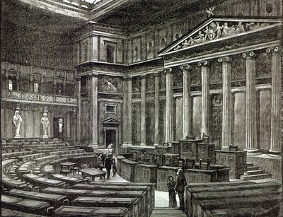 Interior de las Casas del Parlamento, Viena, de 