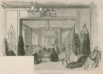 Interior del Establecimiento de Luto de Jays, Regent Street, Londres de English School