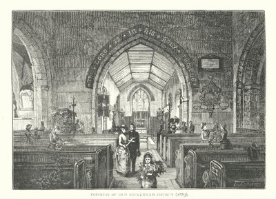 Interior de la antigua iglesia de Beckenham de English School
